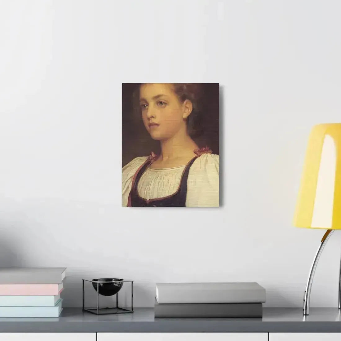 Lord Frederick Leighton (1830-1896) Biondina 1879 - Canvas Wall Art - The Sticker Space