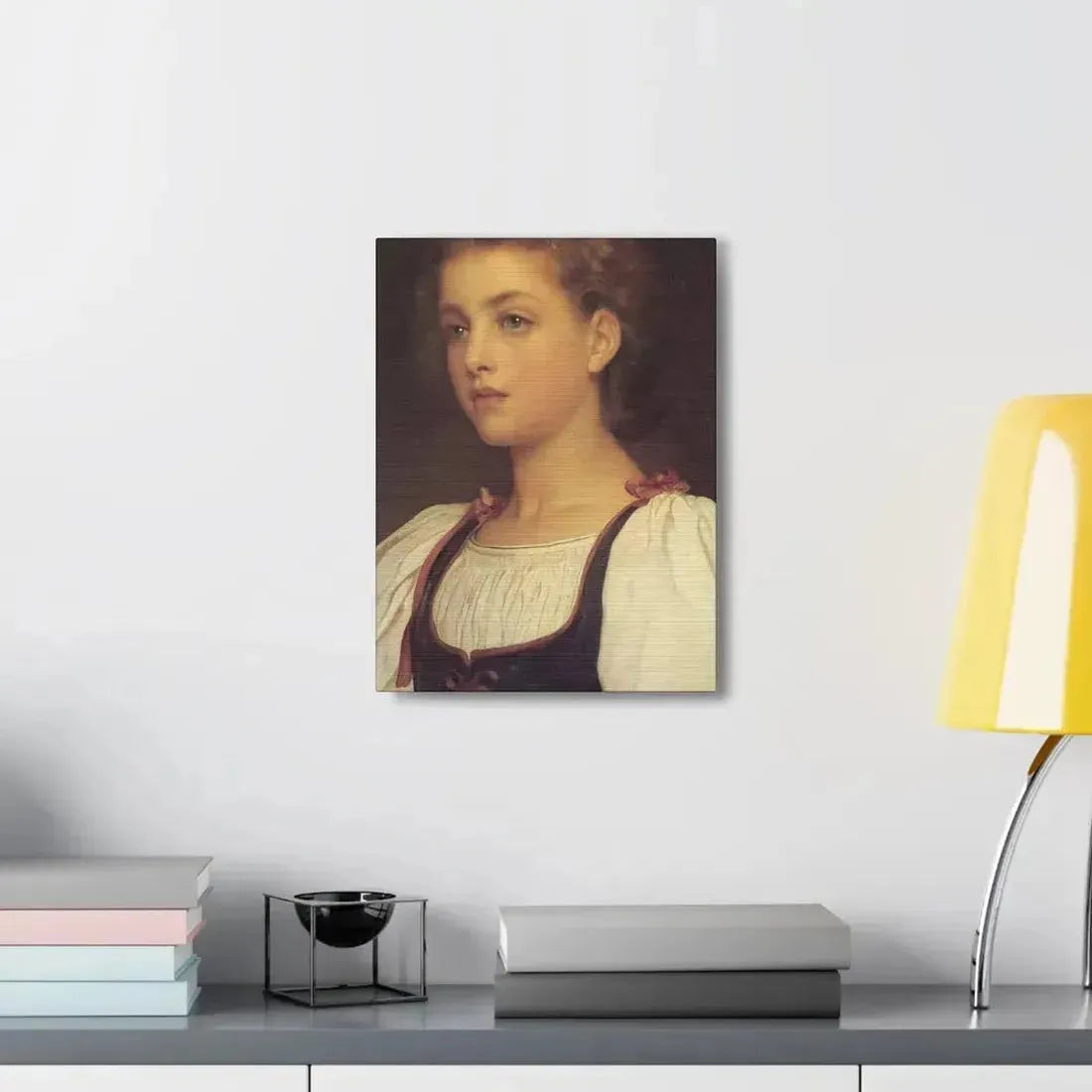 Lord Frederick Leighton (1830-1896) Biondina 1879 - Canvas Wall Art - The Sticker Space