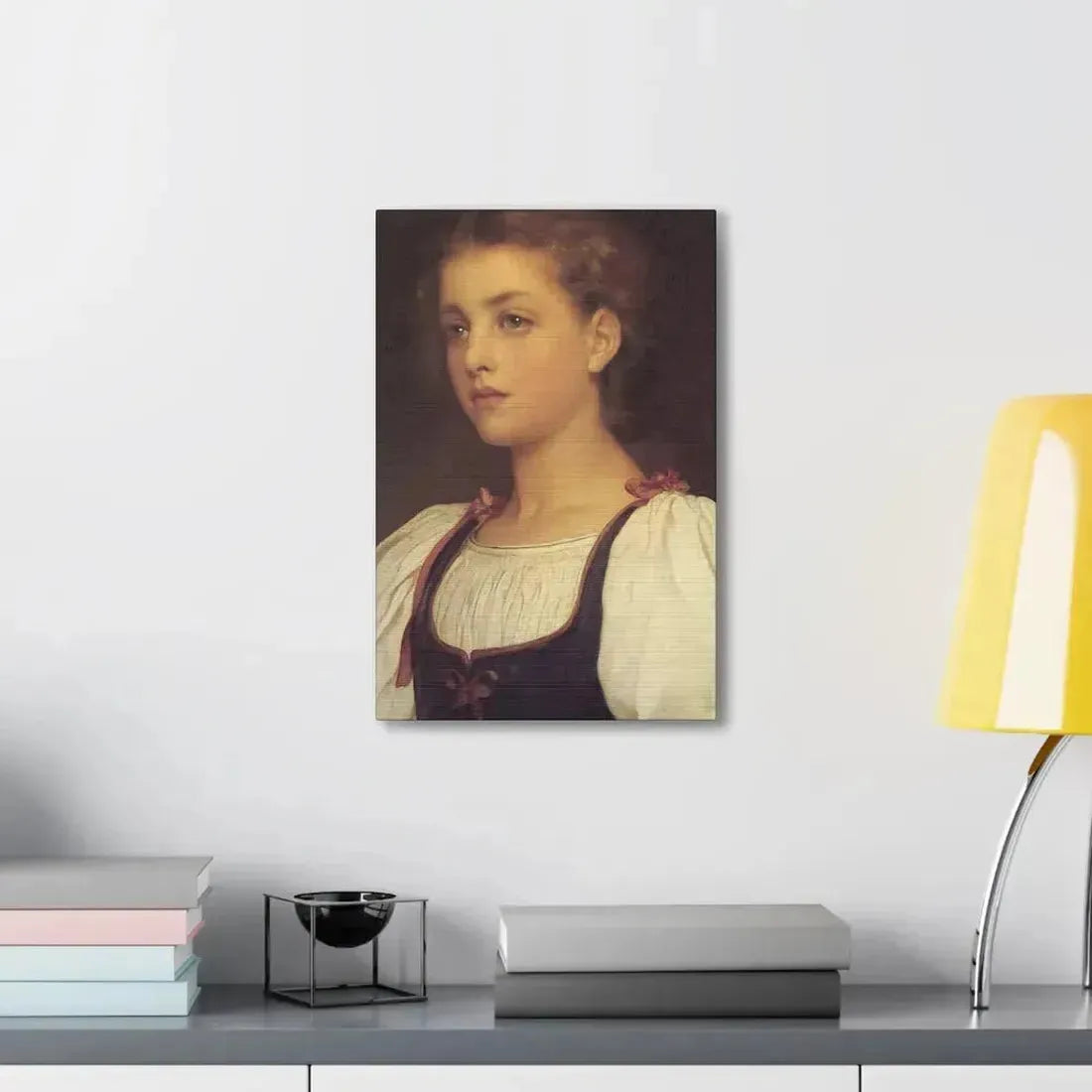 Lord Frederick Leighton (1830-1896) Biondina 1879 - Canvas Wall Art - The Sticker Space