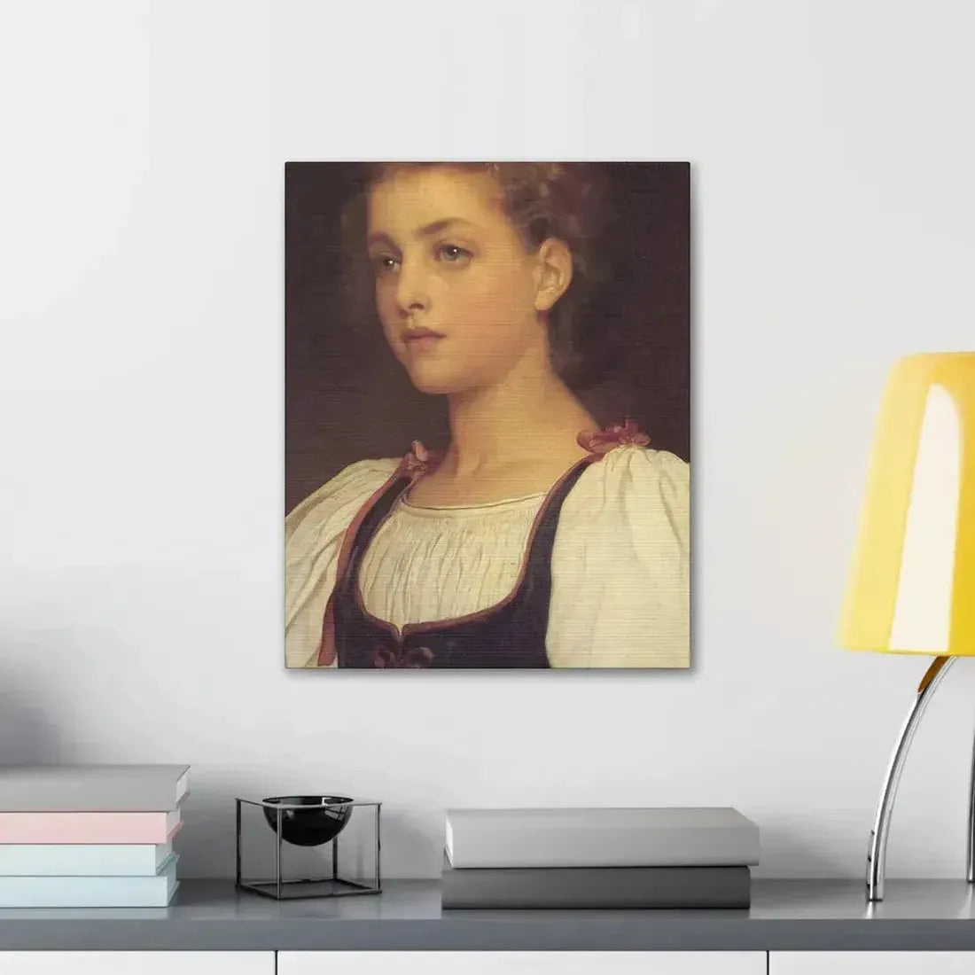 Lord Frederick Leighton (1830-1896) Biondina 1879 - Canvas Wall Art - The Sticker Space