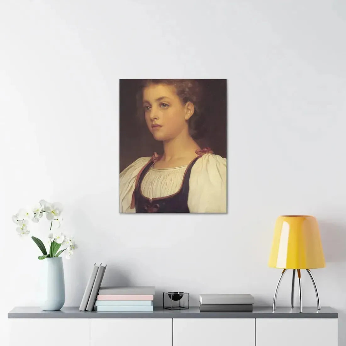 Lord Frederick Leighton (1830-1896) Biondina 1879 - Canvas Wall Art - The Sticker Space