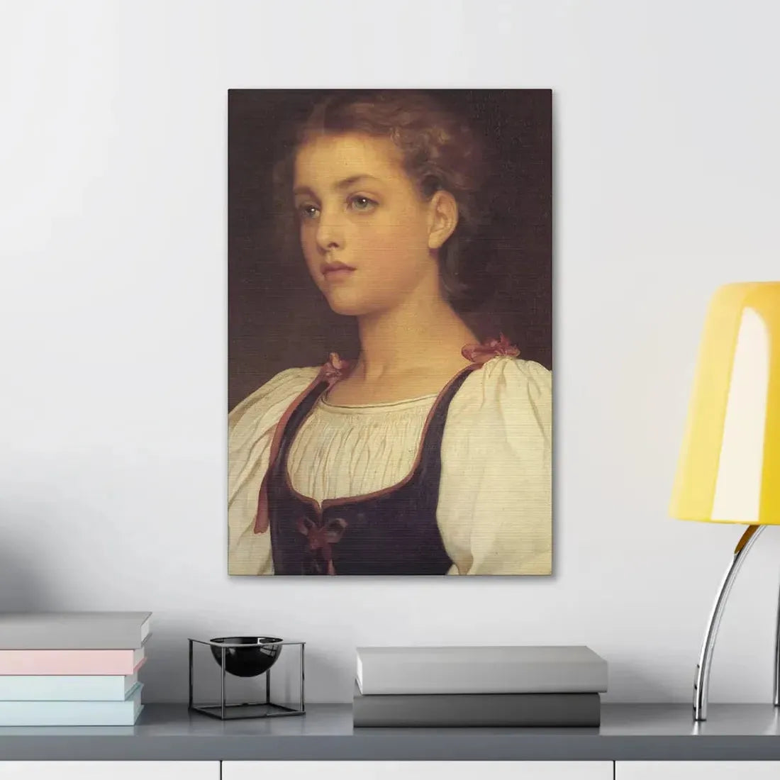 Lord Frederick Leighton (1830-1896) Biondina 1879 - Canvas Wall Art - The Sticker Space