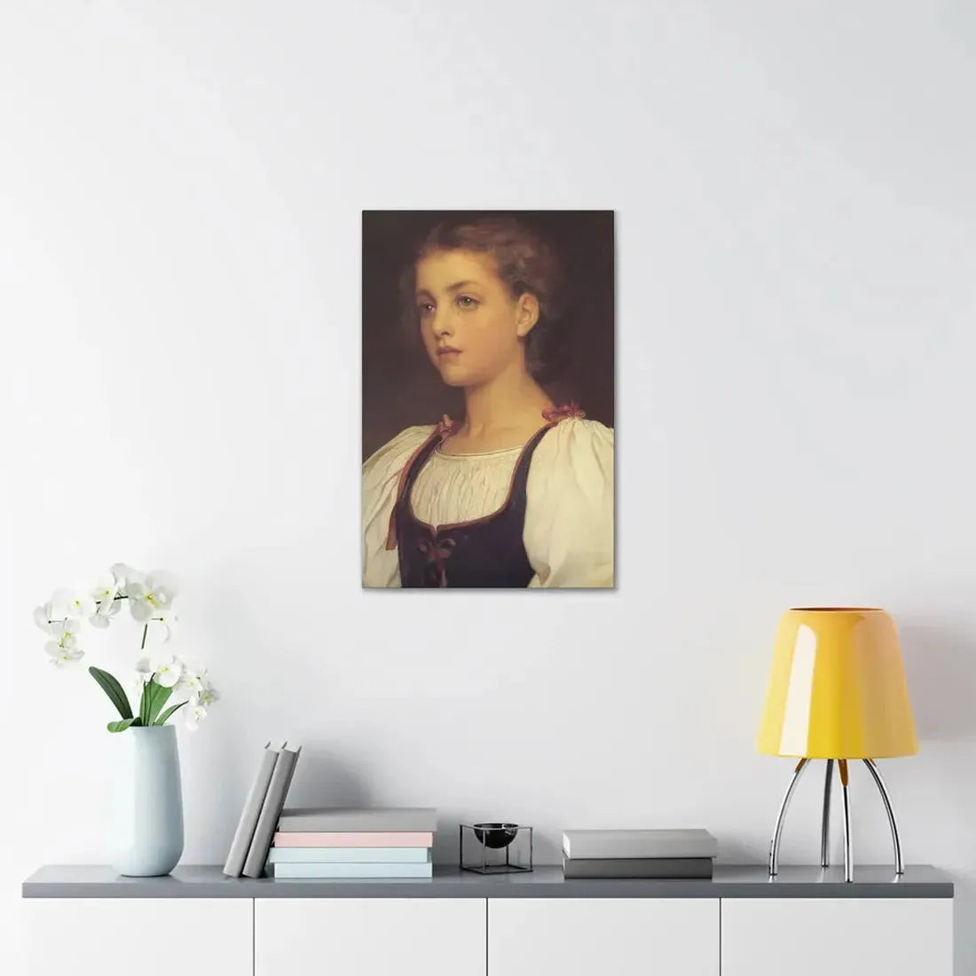 Lord Frederick Leighton (1830-1896) Biondina 1879 - Canvas Wall Art - The Sticker Space