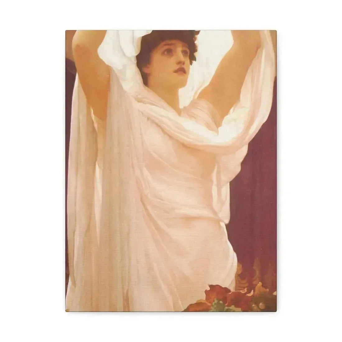 Lord Frederick Leighton (1830-1896) Invocation - Canvas Wall Art 12″ x 16″ 1.25" - The Sticker Space