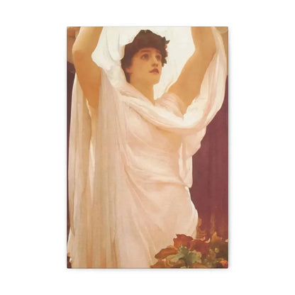 Lord Frederick Leighton (1830-1896) Invocation - Canvas Wall Art 12" x 18" 1.25" - The Sticker Space