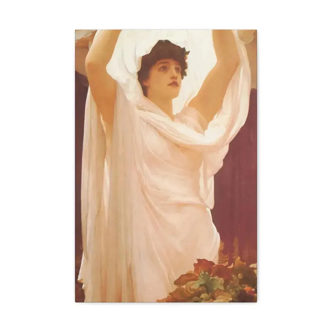 Lord Frederick Leighton (1830-1896) Invocation - Canvas Wall Art 16″ x 24″ 1.25" - The Sticker Space