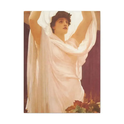 Lord Frederick Leighton (1830-1896) Invocation - Canvas Wall Art 18″ x 24″ 1.25" - The Sticker Space