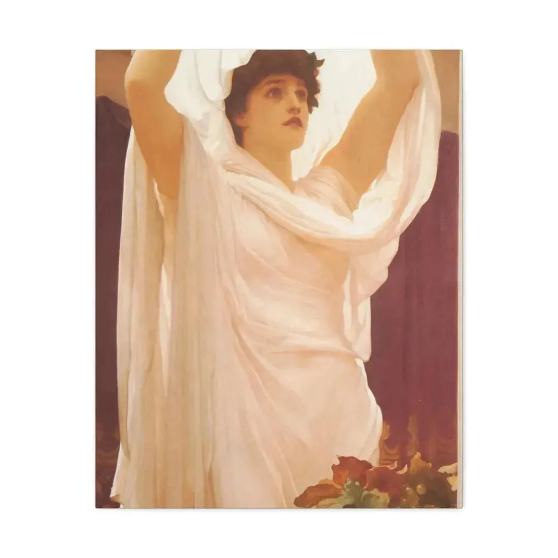 Lord Frederick Leighton (1830-1896) Invocation - Canvas Wall Art 24″ x 30″ 1.25" - The Sticker Space