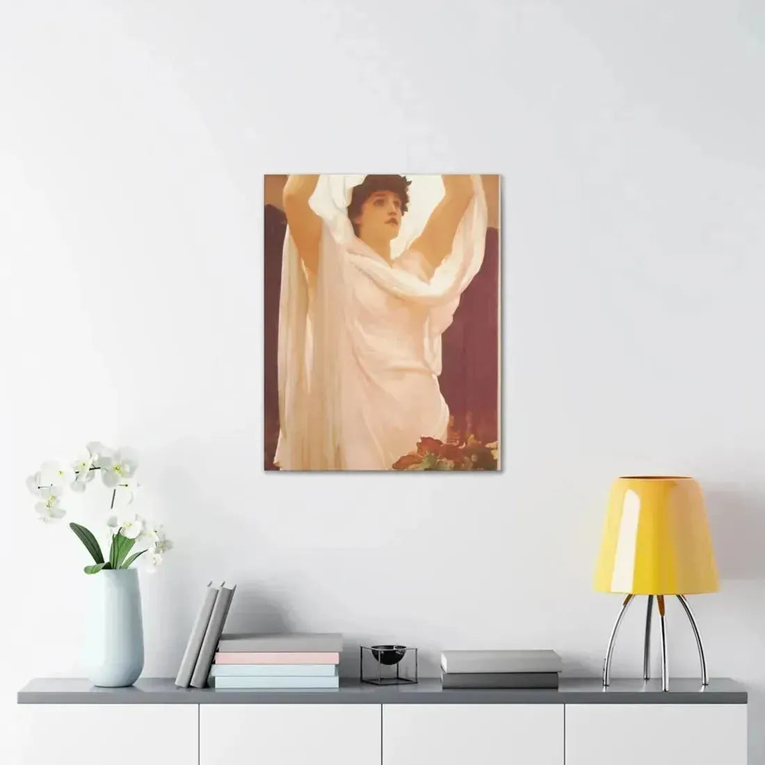 Lord Frederick Leighton (1830-1896) Invocation - Canvas Wall Art - The Sticker Space