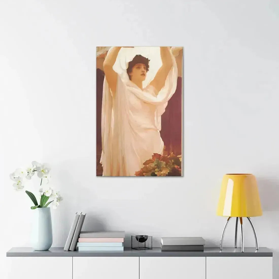 Lord Frederick Leighton (1830-1896) Invocation - Canvas Wall Art - The Sticker Space