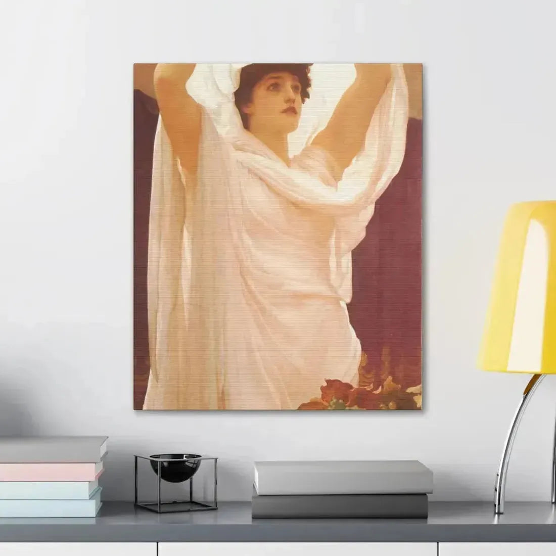 Lord Frederick Leighton (1830-1896) Invocation - Canvas Wall Art - The Sticker Space