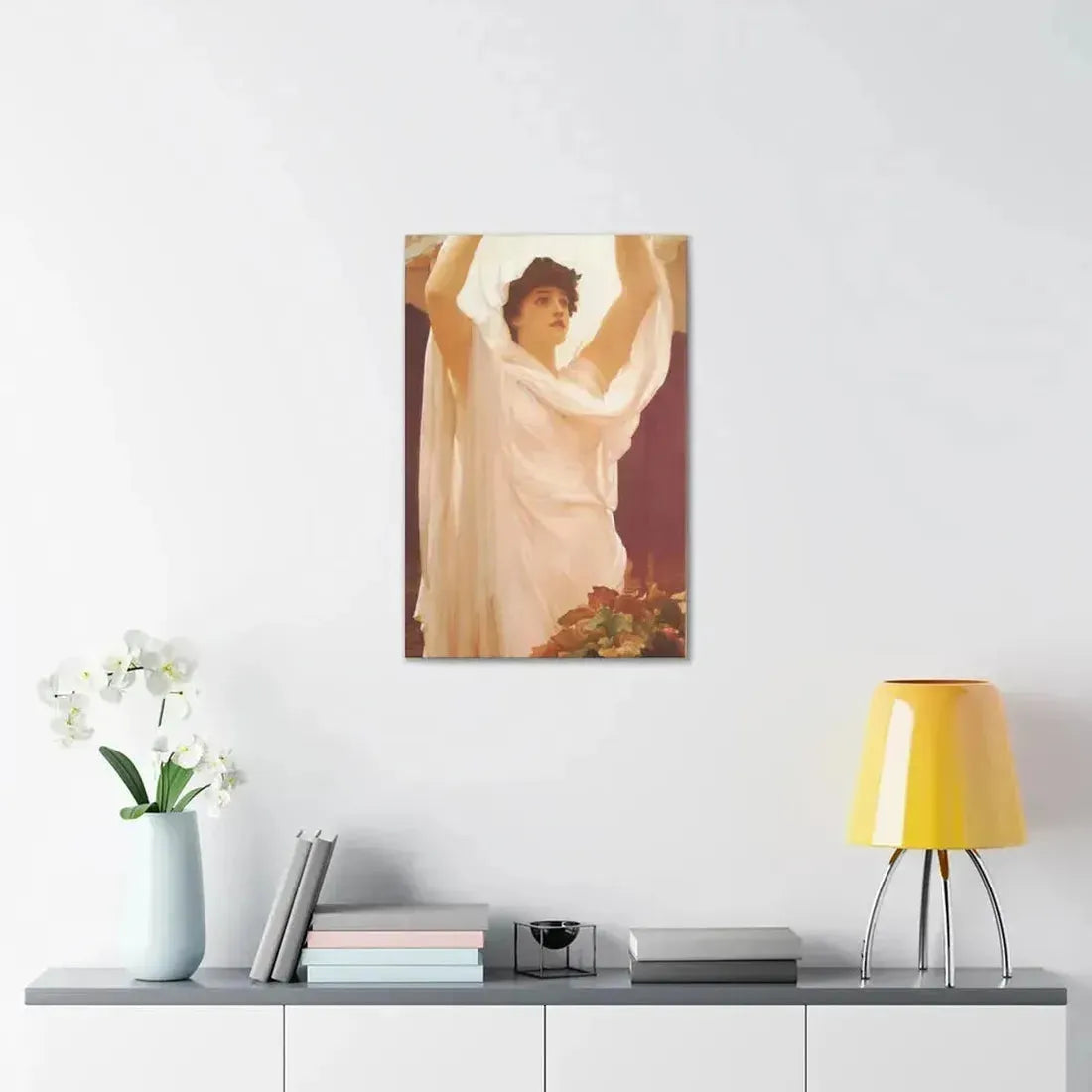 Lord Frederick Leighton (1830-1896) Invocation - Canvas Wall Art - The Sticker Space