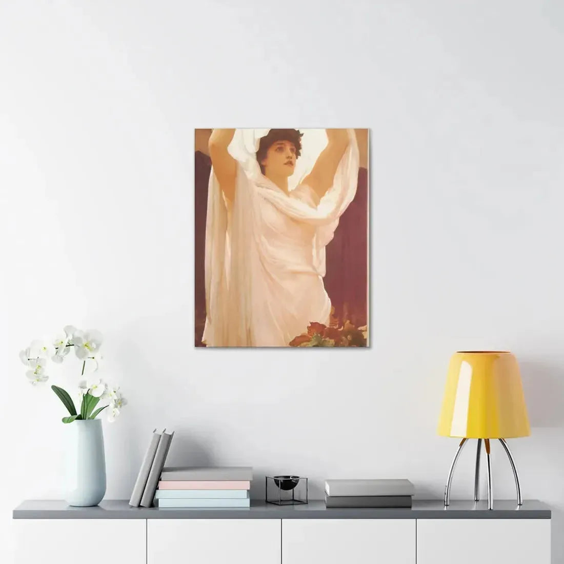 Lord Frederick Leighton (1830-1896) Invocation - Canvas Wall Art - The Sticker Space