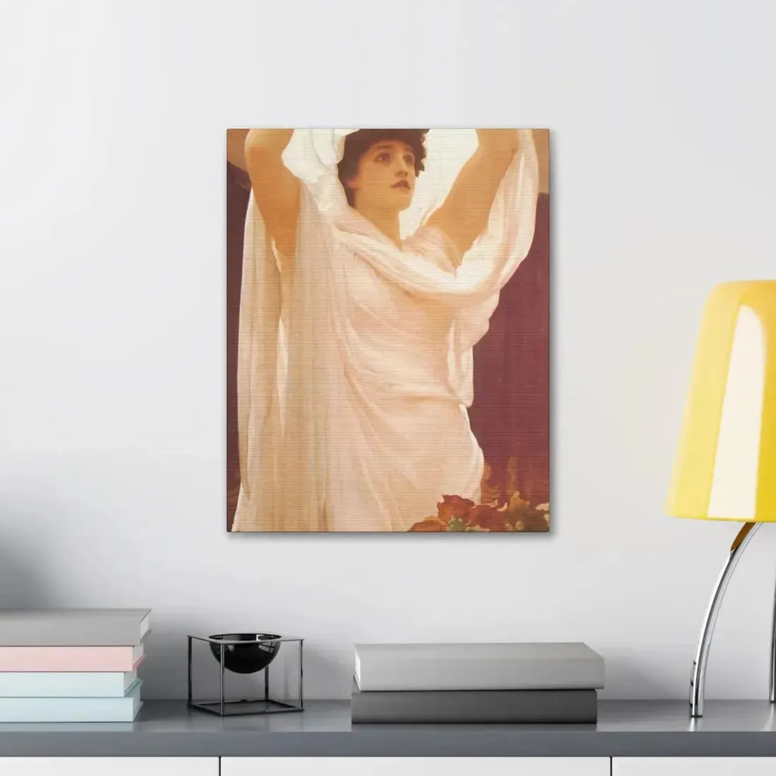 Lord Frederick Leighton (1830-1896) Invocation - Canvas Wall Art - The Sticker Space