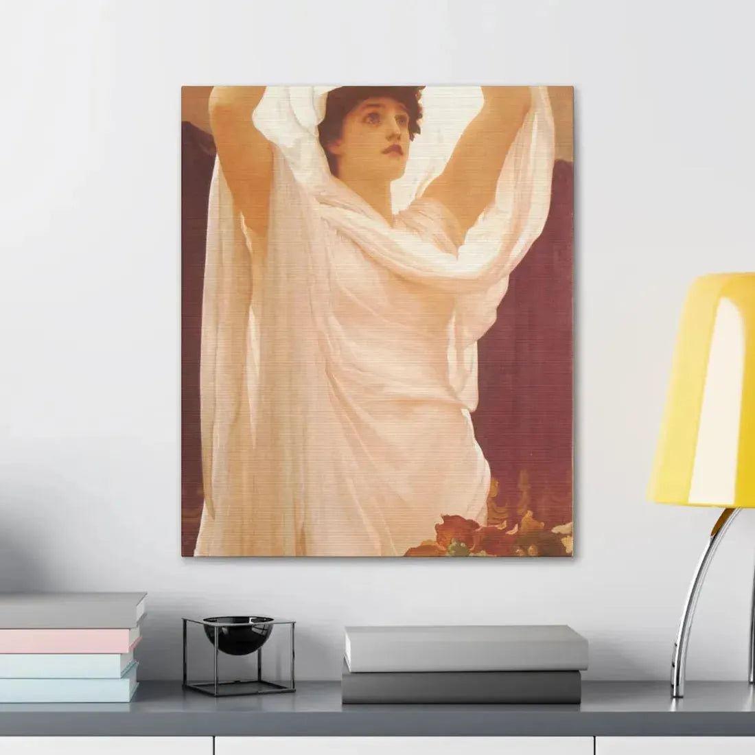 Lord Frederick Leighton (1830-1896) Invocation - Canvas Wall Art - The Sticker Space