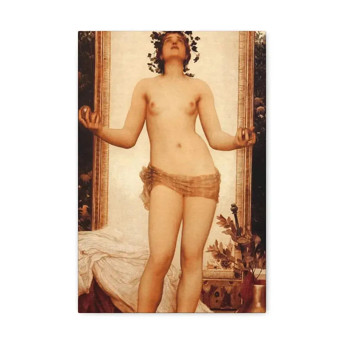 Lord Frederick Leighton (1830-1896) The Antique Juggling Girl - Canvas Wall Art 12" x 18" 1.25" - The Sticker Space