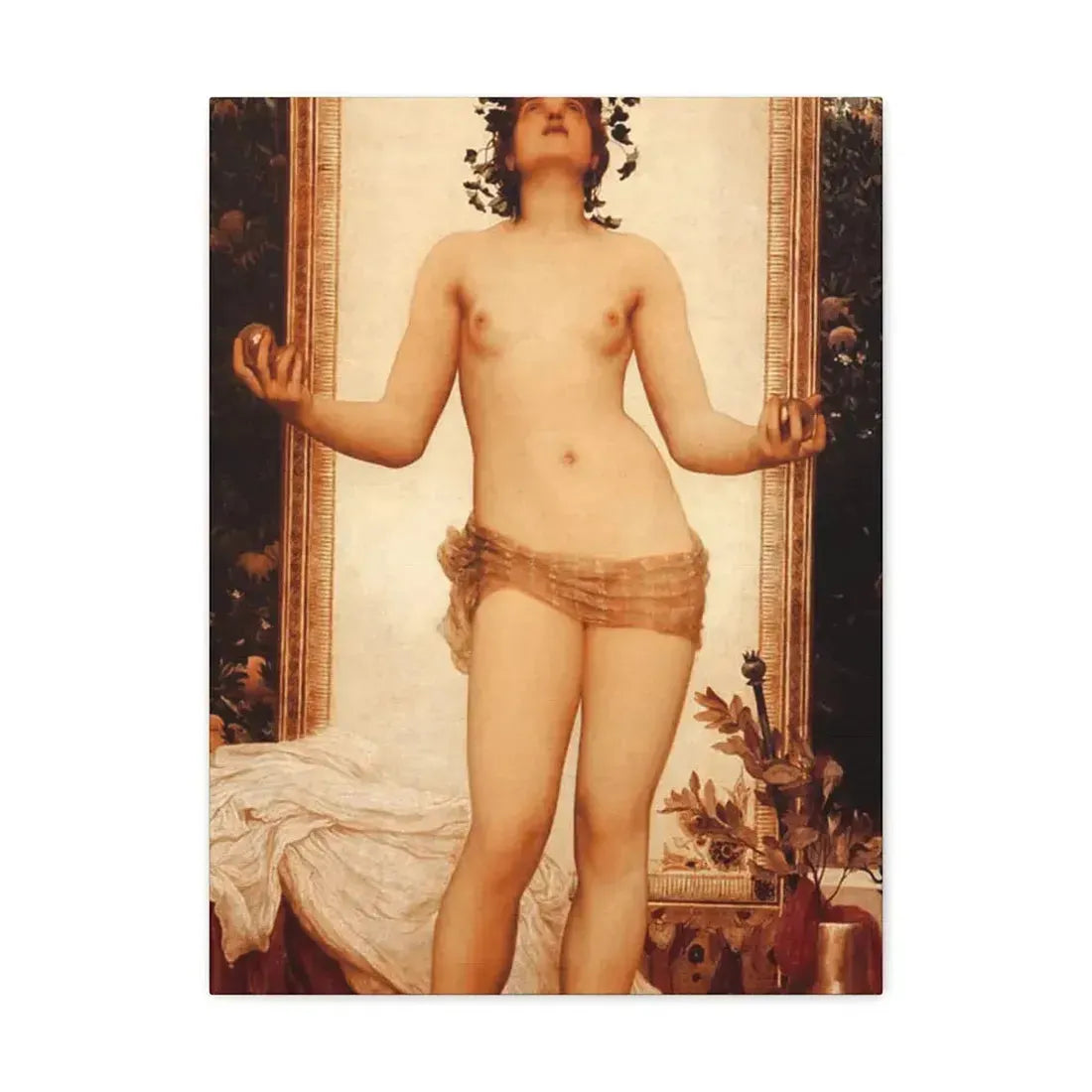 Lord Frederick Leighton (1830-1896) The Antique Juggling Girl - Canvas Wall Art 18″ x 24″ 1.25" - The Sticker Space