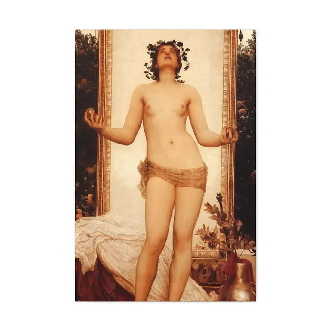 Lord Frederick Leighton (1830-1896) The Antique Juggling Girl - Canvas Wall Art 24″ x 36″ 1.25" - The Sticker Space