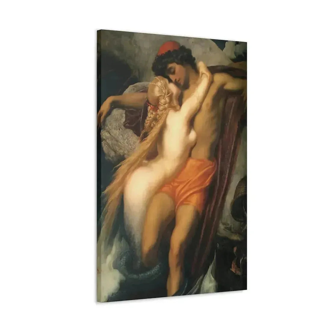 Lord Frederick Leighton (1830-1896) The Fisherman and the Syren c1856-c1858 - Canvas Wall Art - The Sticker Space