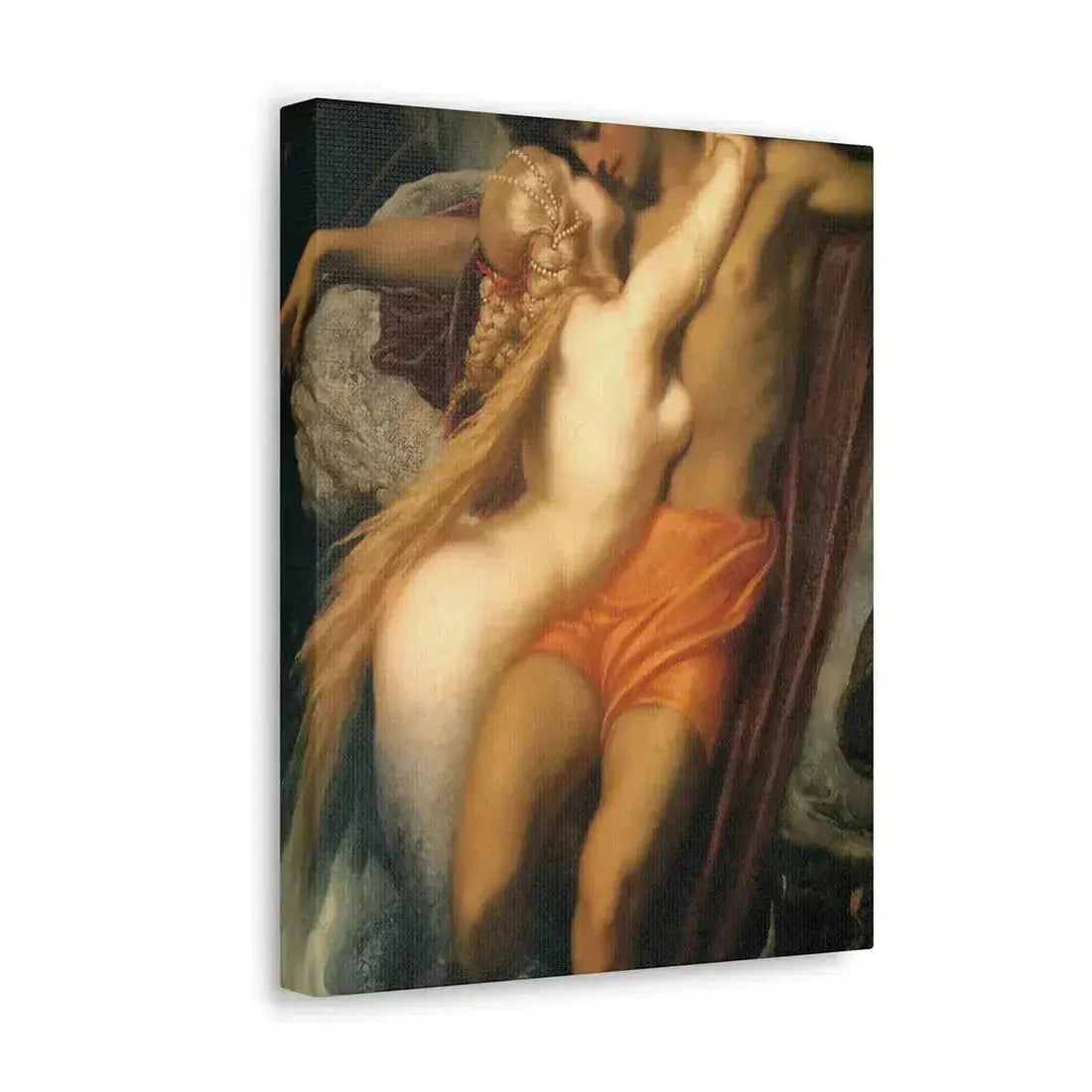 Lord Frederick Leighton (1830-1896) The Fisherman and the Syren c1856-c1858 - Canvas Wall Art - The Sticker Space