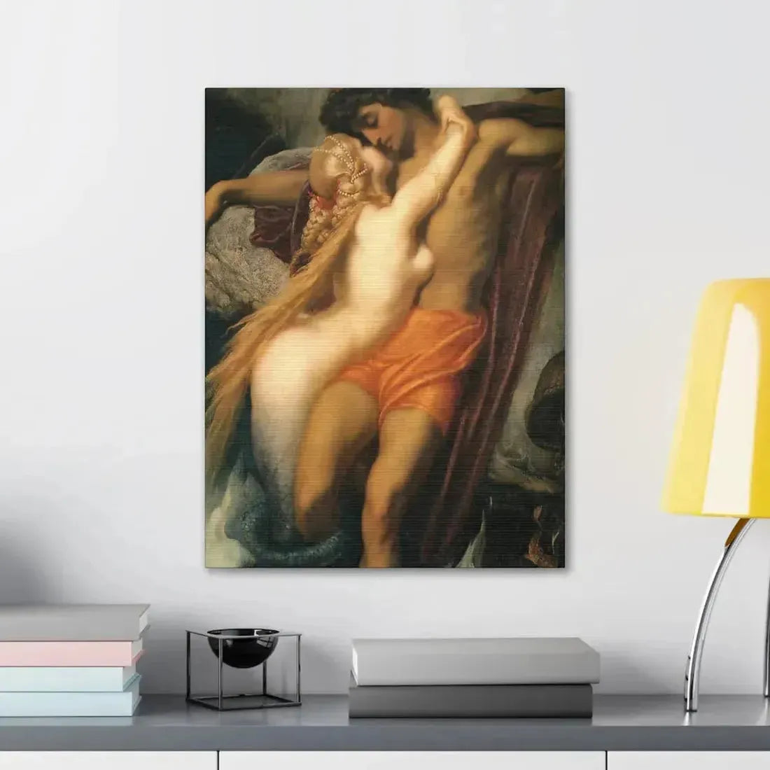 Lord Frederick Leighton (1830-1896) The Fisherman and the Syren c1856-c1858 - Canvas Wall Art - The Sticker Space