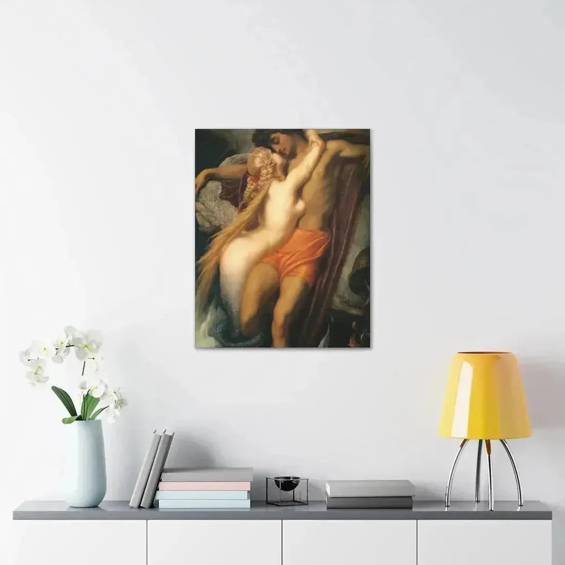 Lord Frederick Leighton (1830-1896) The Fisherman and the Syren c1856-c1858 - Canvas Wall Art - The Sticker Space