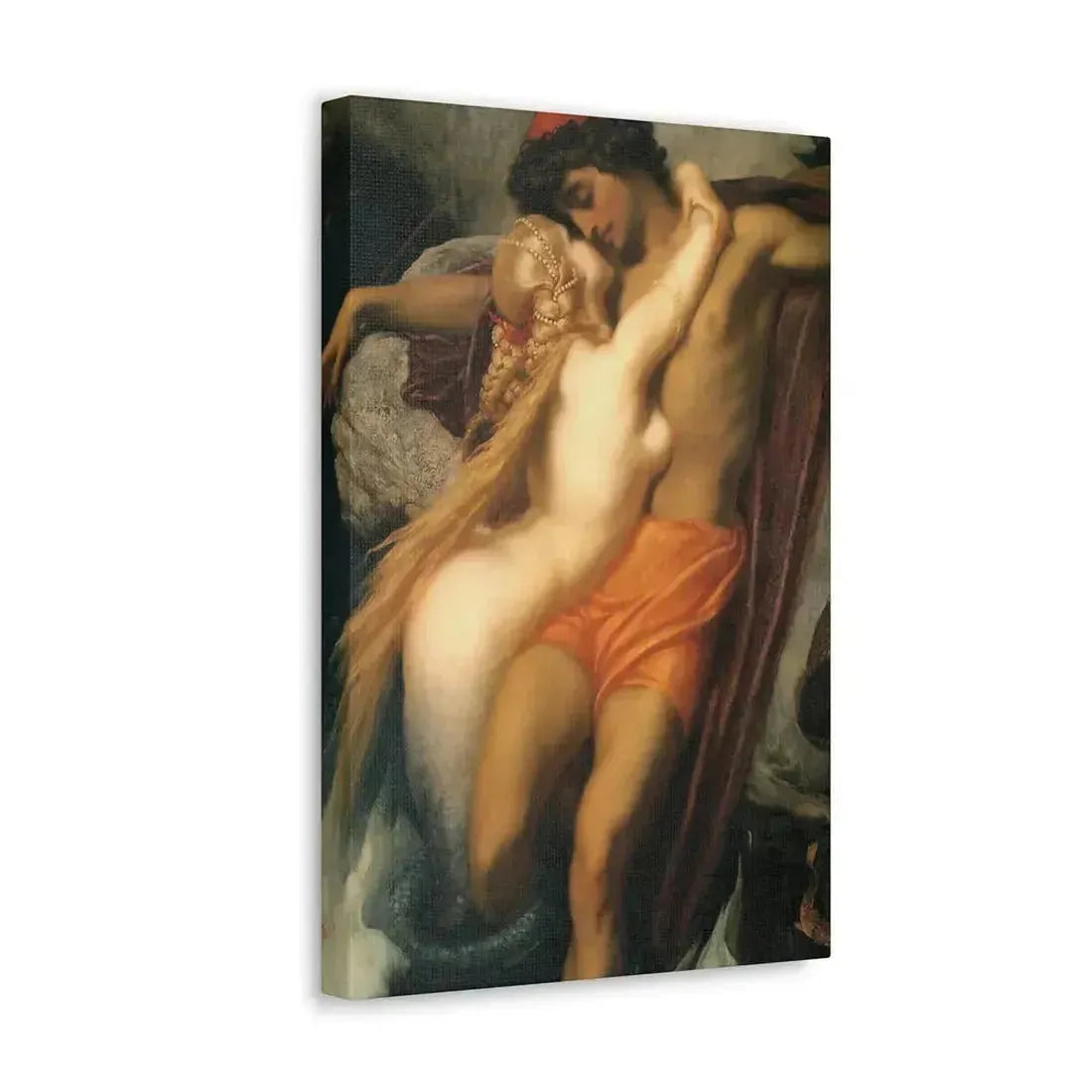 Lord Frederick Leighton (1830-1896) The Fisherman and the Syren c1856-c1858 - Canvas Wall Art - The Sticker Space