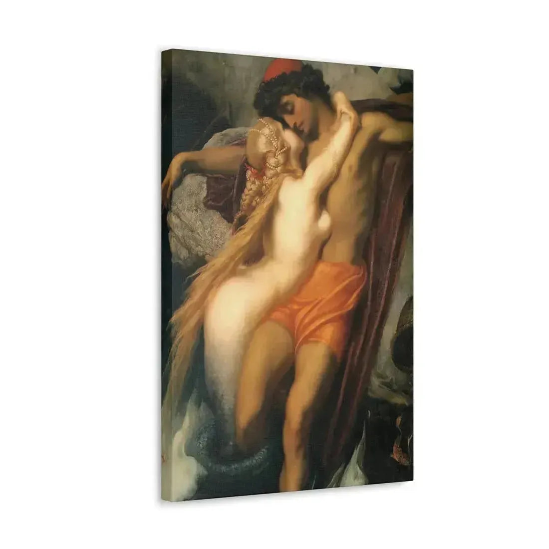 Lord Frederick Leighton (1830-1896) The Fisherman and the Syren c1856-c1858 - Canvas Wall Art - The Sticker Space