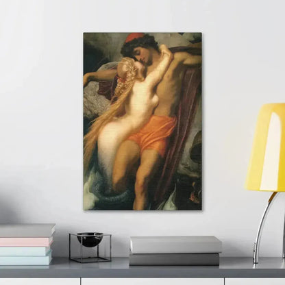 Lord Frederick Leighton (1830-1896) The Fisherman and the Syren c1856-c1858 - Canvas Wall Art - The Sticker Space