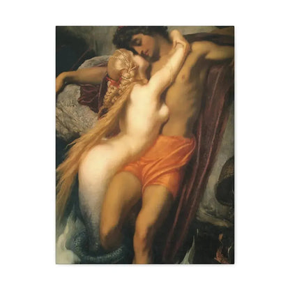 Lord Frederick Leighton (1830-1896) The Fisherman and the Syren c1856-c1858 - Canvas Wall Art - The Sticker Space