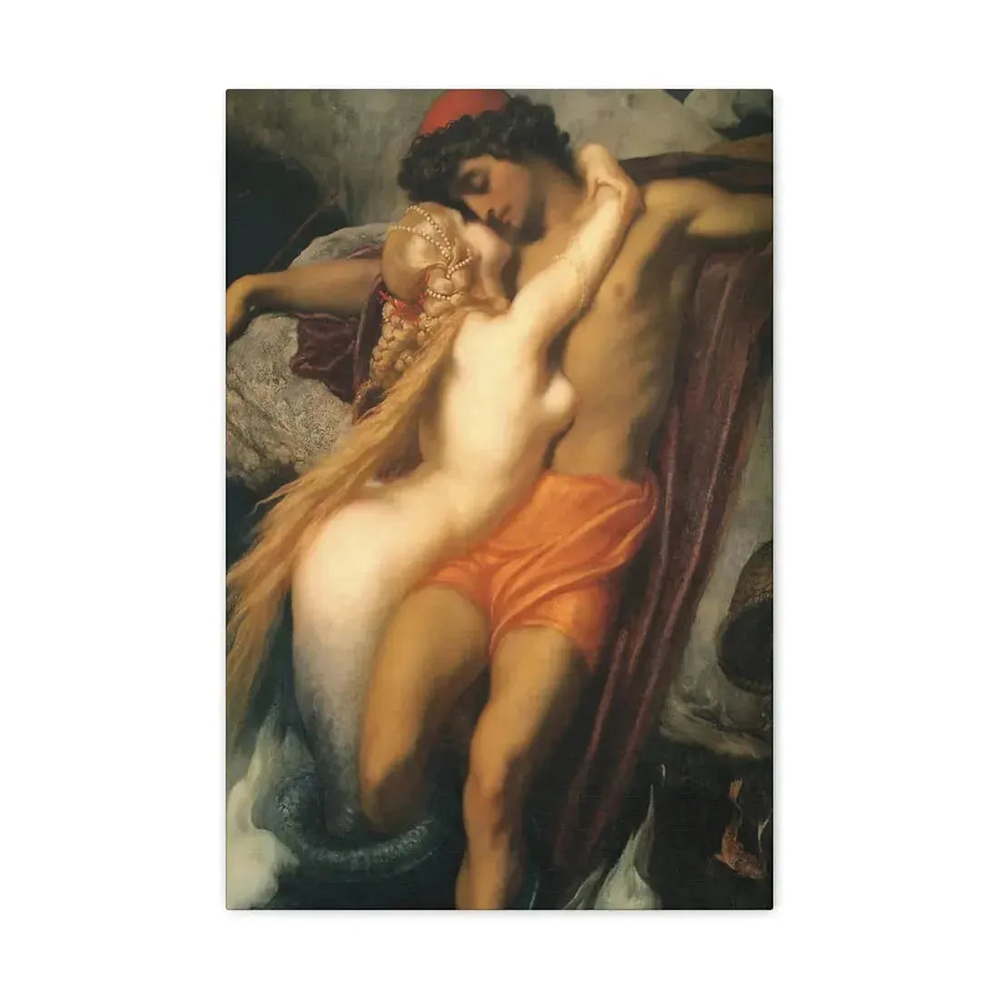 Lord Frederick Leighton (1830-1896) The Fisherman and the Syren c1856-c1858 - Canvas Wall Art - The Sticker Space