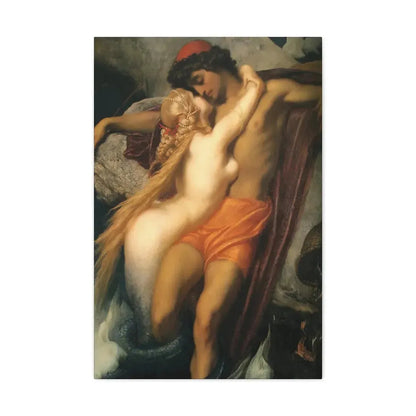 Lord Frederick Leighton (1830-1896) The Fisherman and the Syren c1856-c1858 - Canvas Wall Art - The Sticker Space