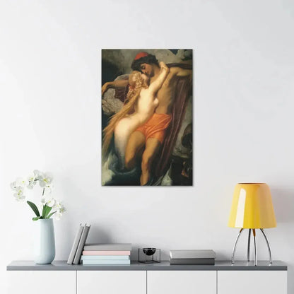 Lord Frederick Leighton (1830-1896) The Fisherman and the Syren c1856-c1858 - Canvas Wall Art - The Sticker Space