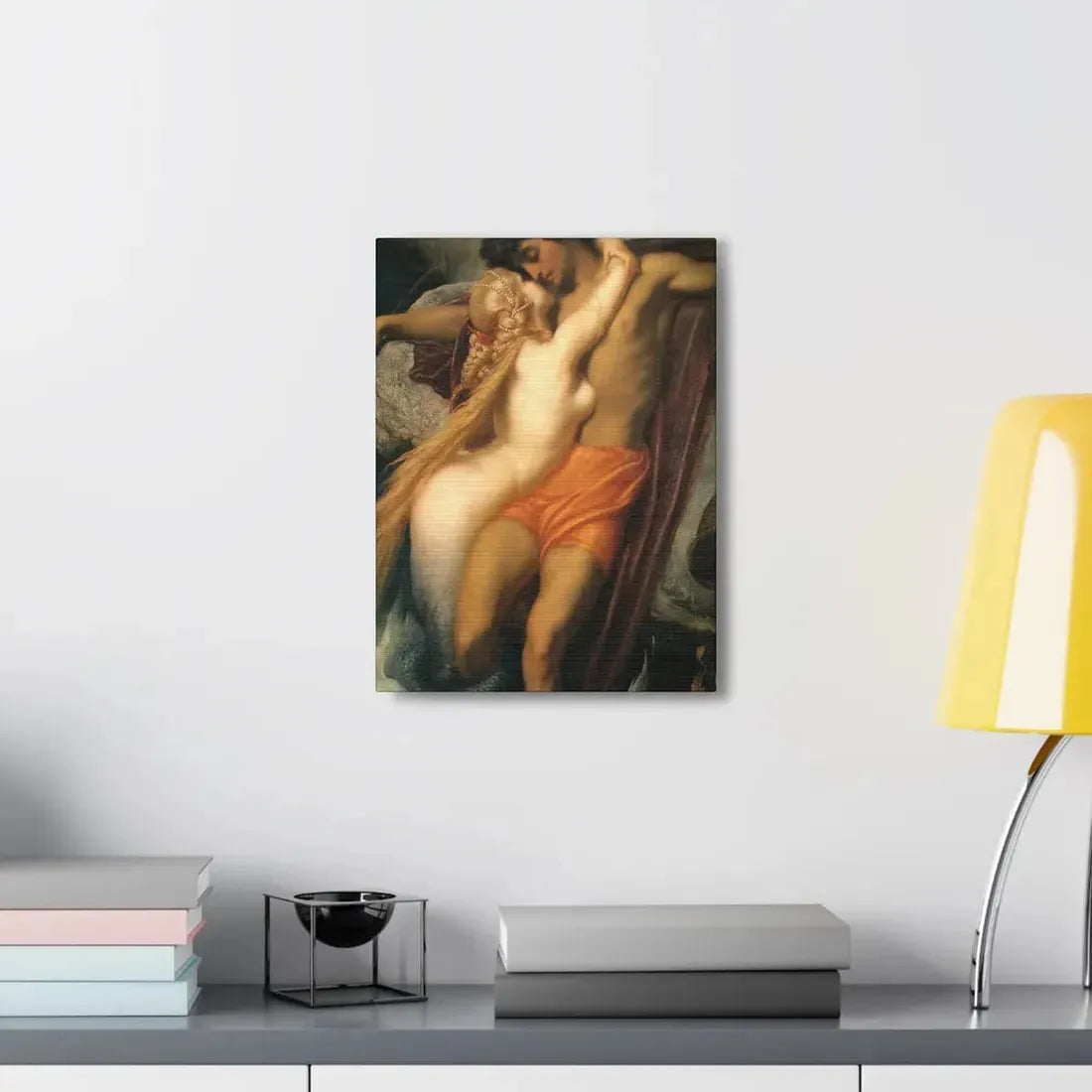 Lord Frederick Leighton (1830-1896) The Fisherman and the Syren c1856-c1858 - Canvas Wall Art - The Sticker Space