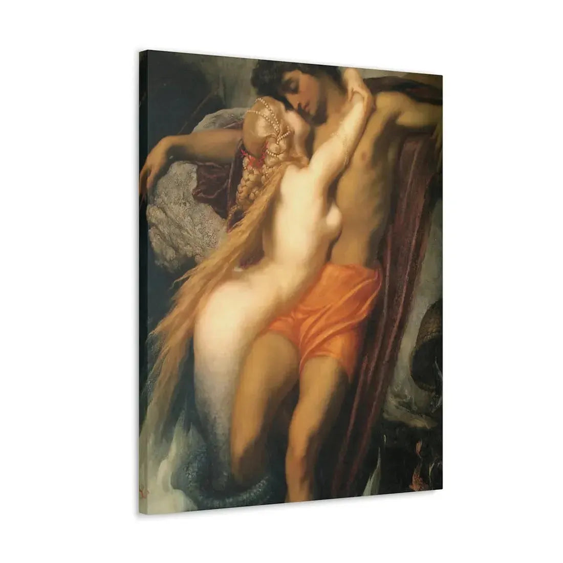 Lord Frederick Leighton (1830-1896) The Fisherman and the Syren c1856-c1858 - Canvas Wall Art - The Sticker Space