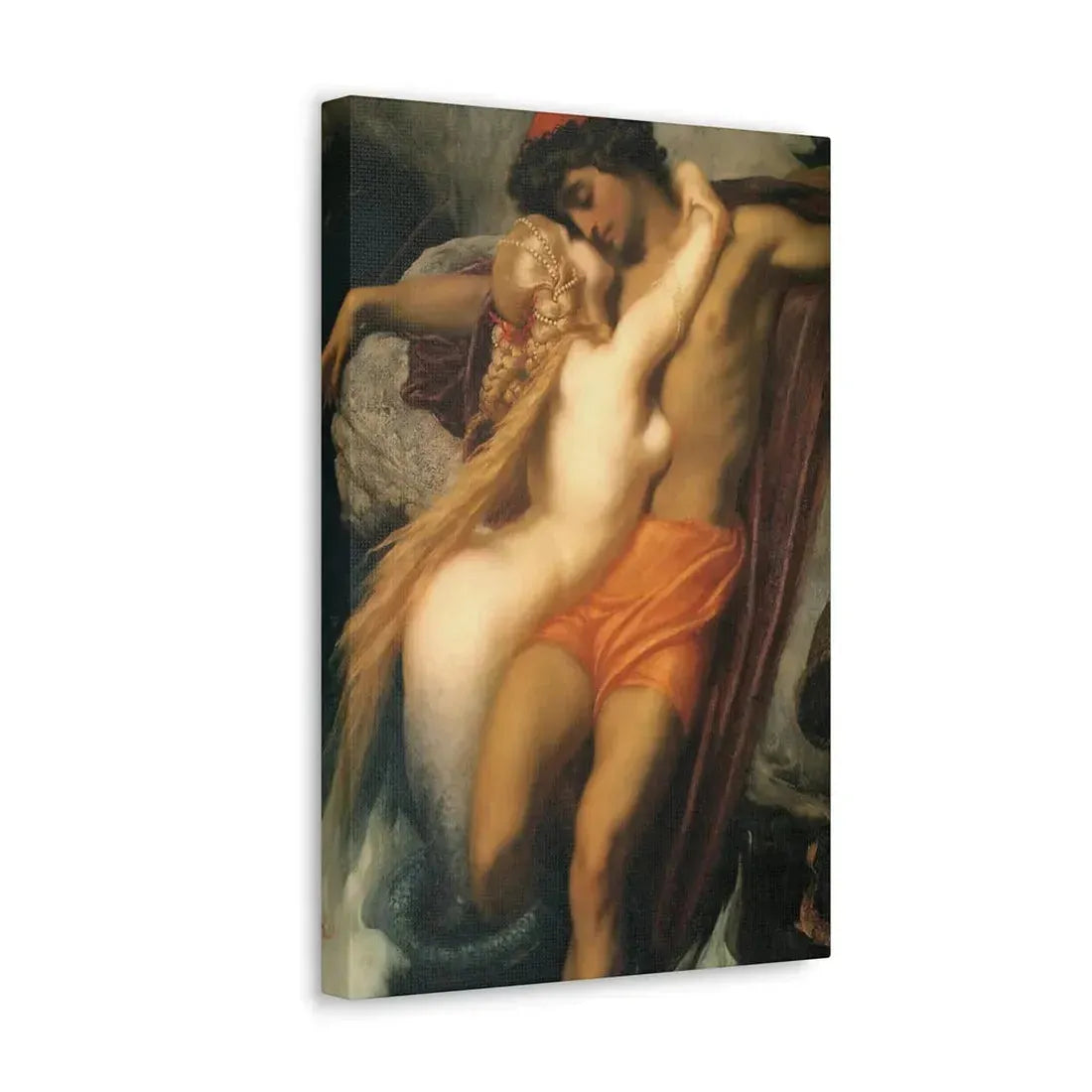 Lord Frederick Leighton (1830-1896) The Fisherman and the Syren c1856-c1858 - Canvas Wall Art - The Sticker Space