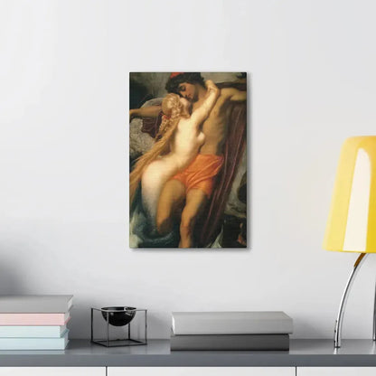 Lord Frederick Leighton (1830-1896) The Fisherman and the Syren c1856-c1858 - Canvas Wall Art - The Sticker Space