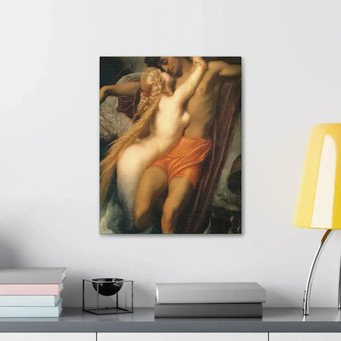 Lord Frederick Leighton (1830-1896) The Fisherman and the Syren c1856-c1858 - Canvas Wall Art - The Sticker Space