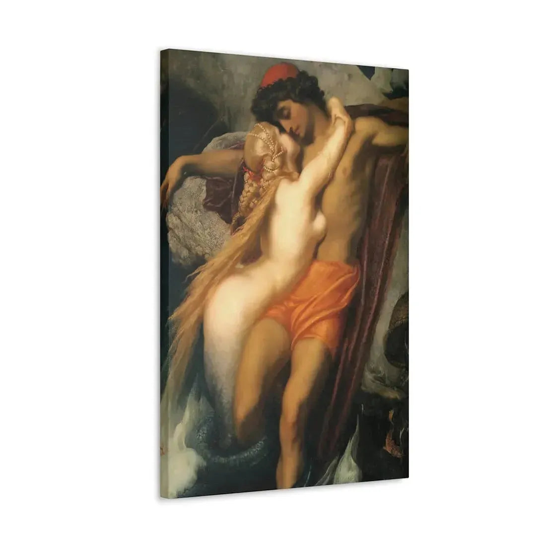 Lord Frederick Leighton (1830-1896) The Fisherman and the Syren c1856-c1858 - Canvas Wall Art - The Sticker Space