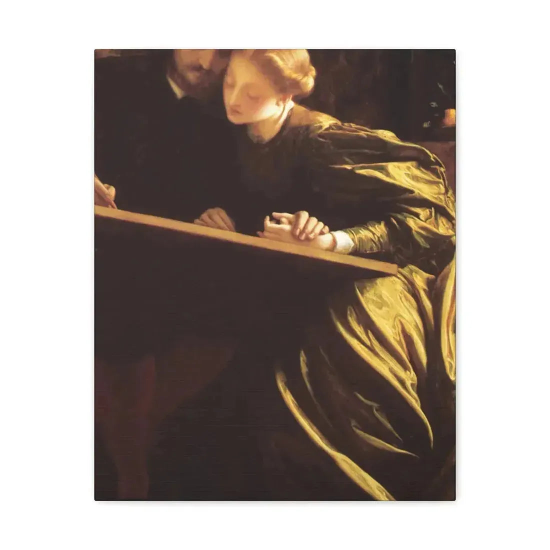 Lord Frederick Leighton (1830-1896) The Painter's Honeymoon c1864 - Canvas Wall Art 16″ x 20″ 1.25" - The Sticker Space