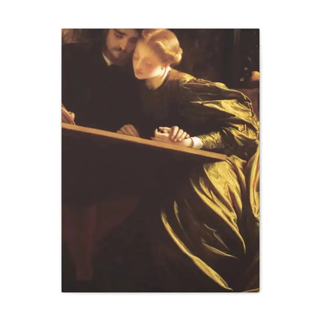 Lord Frederick Leighton (1830-1896) The Painter's Honeymoon c1864 - Canvas Wall Art 18″ x 24″ 1.25" - The Sticker Space