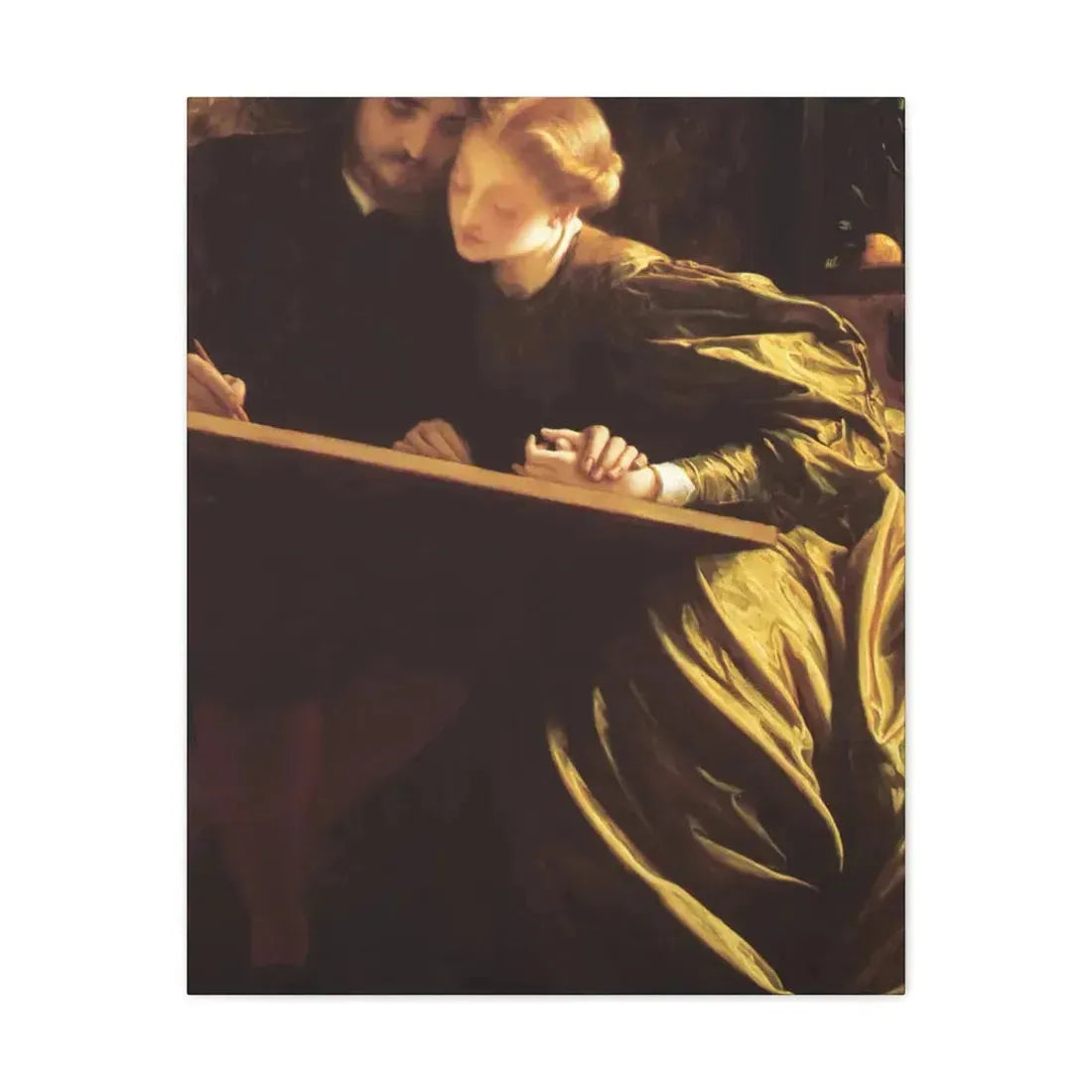 Lord Frederick Leighton (1830-1896) The Painter's Honeymoon c1864 - Canvas Wall Art 24″ x 30″ 1.25" - The Sticker Space