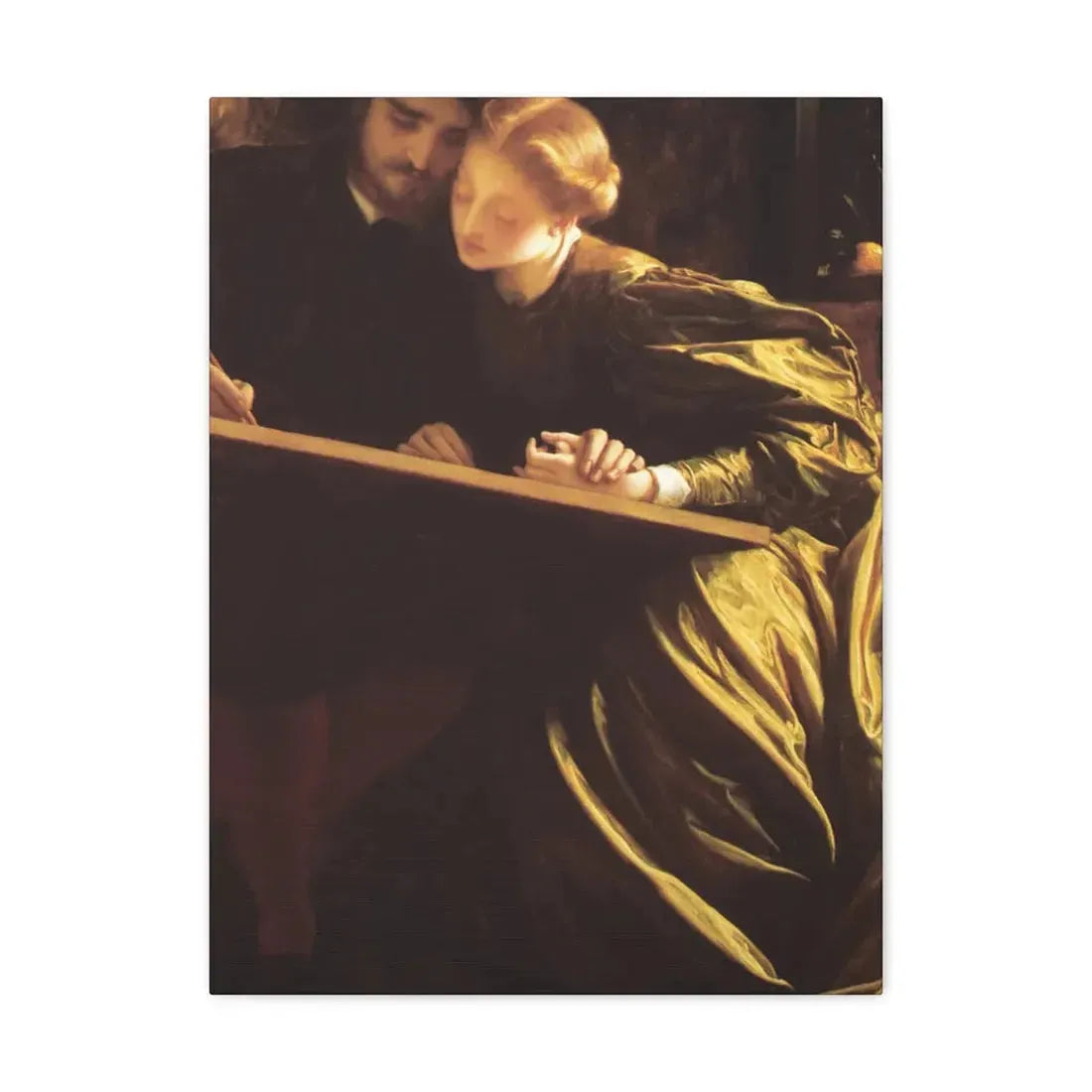 Lord Frederick Leighton (1830-1896) The Painter's Honeymoon c1864 - Canvas Wall Art - The Sticker Space