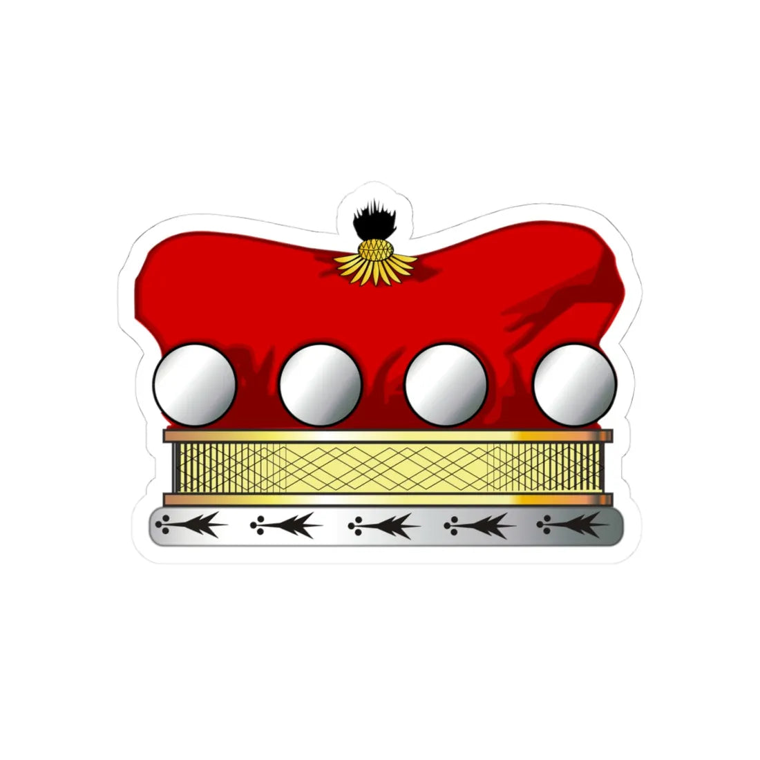 Lord red (United Kingdom) (Coat of Arms) STICKER Vinyl Kiss-Cut Decal 4 Inch White - The Sticker Space