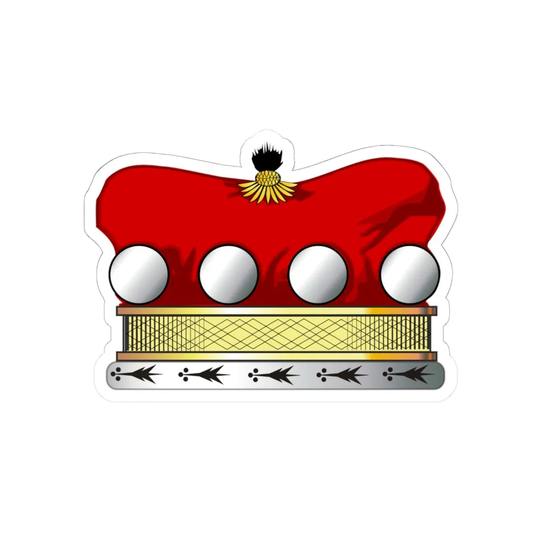 Lord red (United Kingdom) (Coat of Arms) STICKER Vinyl Kiss-Cut Decal 6 Inch White - The Sticker Space