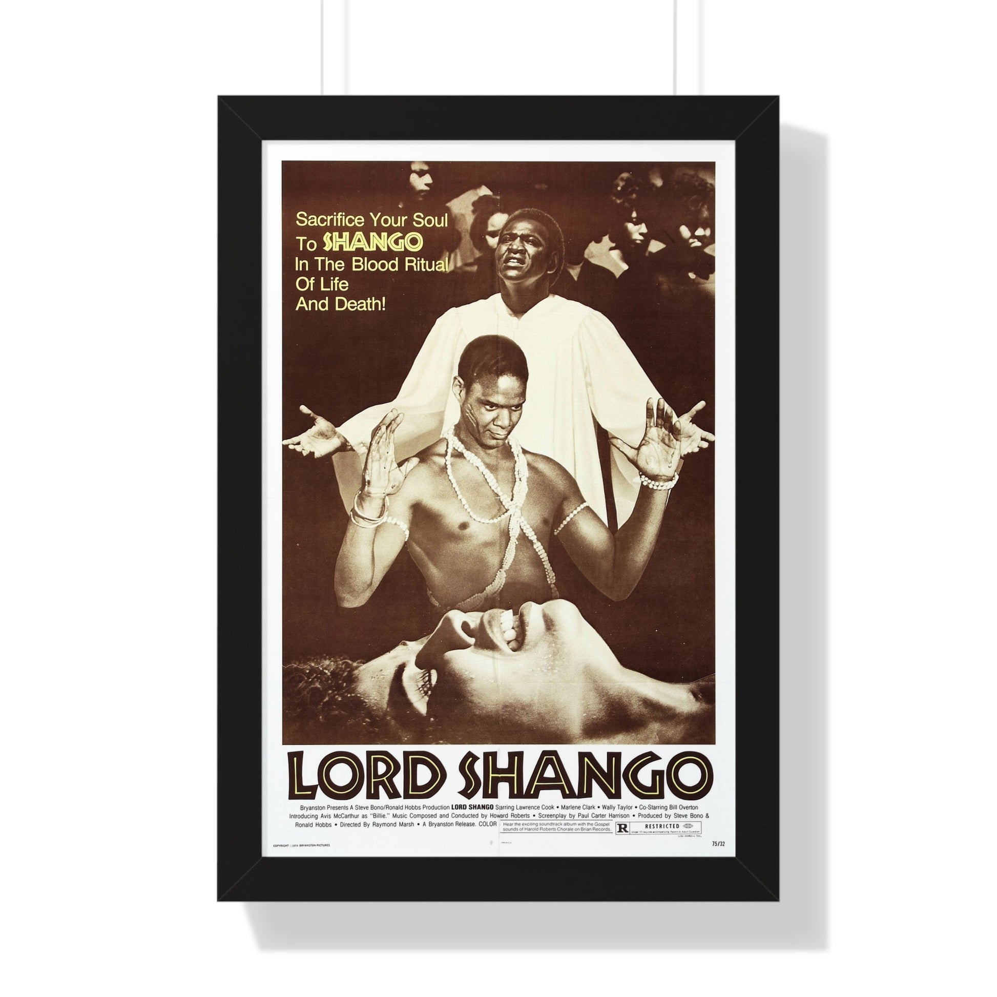 LORD SHANGO 1975 - Framed Movie Poster-16″ x 24″-The Sticker Space