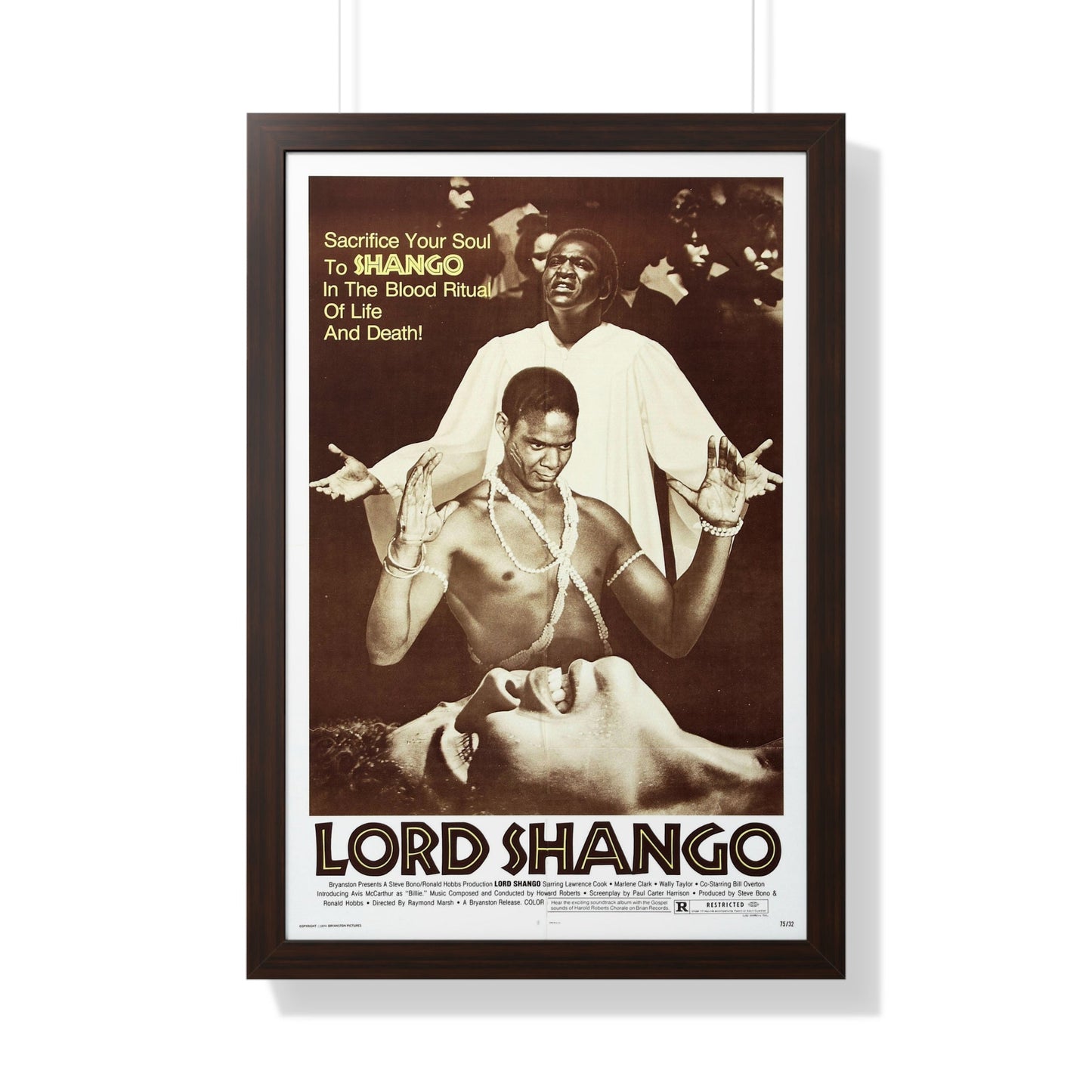 LORD SHANGO 1975 - Framed Movie Poster-20" x 30"-The Sticker Space