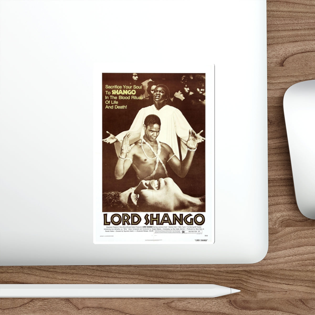 LORD SHANGO 1975 Movie Poster STICKER Vinyl Die-Cut Decal-The Sticker Space