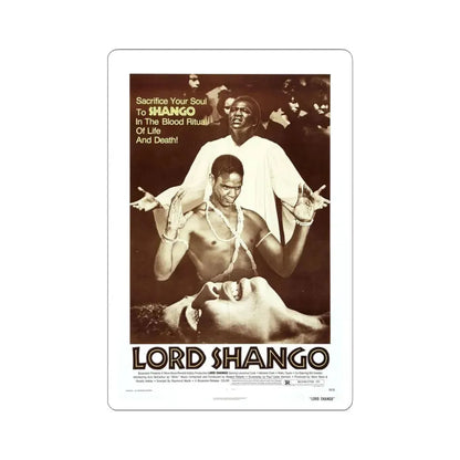 LORD SHANGO 1975 Movie Poster - STICKER Vinyl Kiss-Cut Decal 4 Inch White - The Sticker Space