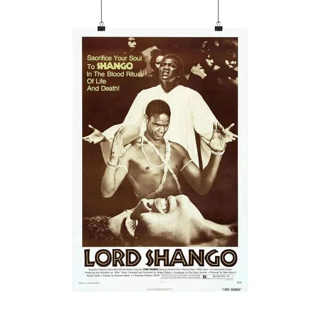 LORD SHANGO 1975 - Paper Movie Poster 16″ x 24″ Matte - The Sticker Space